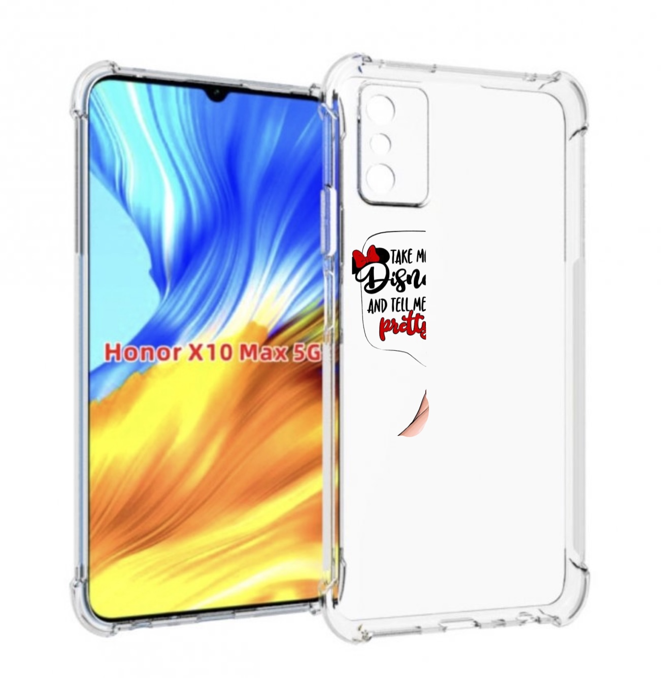 

Чехол MyPads Девушка-Мини женский для Honor X10 Max, Прозрачный, Tocco