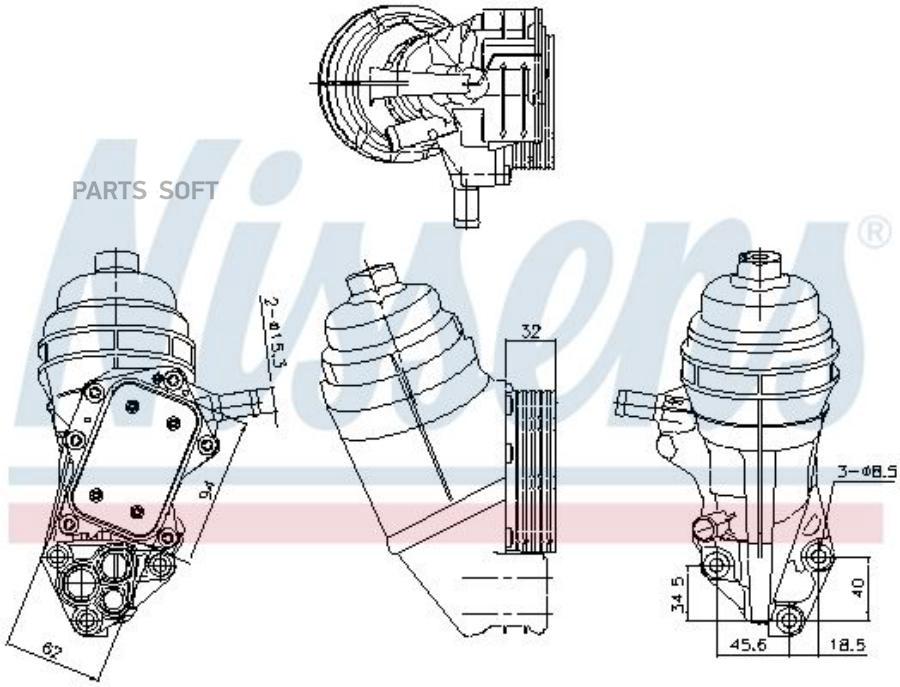 

91320 NISSENS Радиатор масляный Nissens 91320