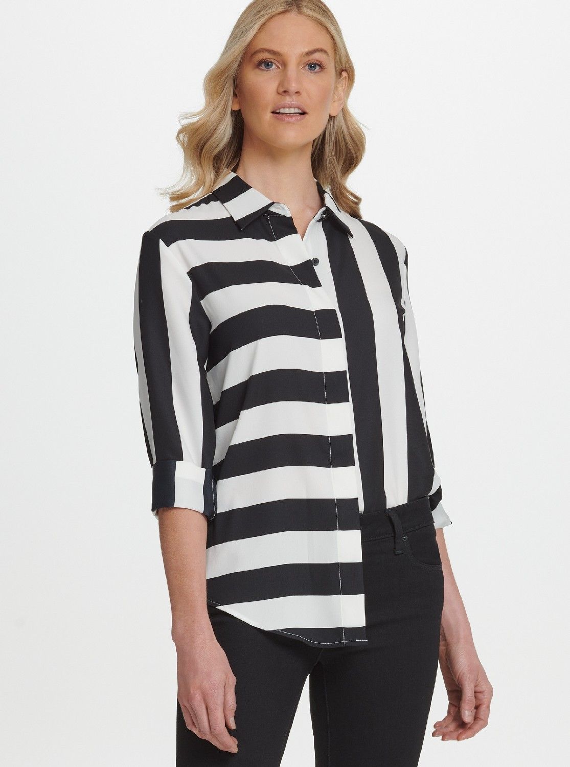 

Блуза женская DKNY P8RM6501 черная L, P8RM6501