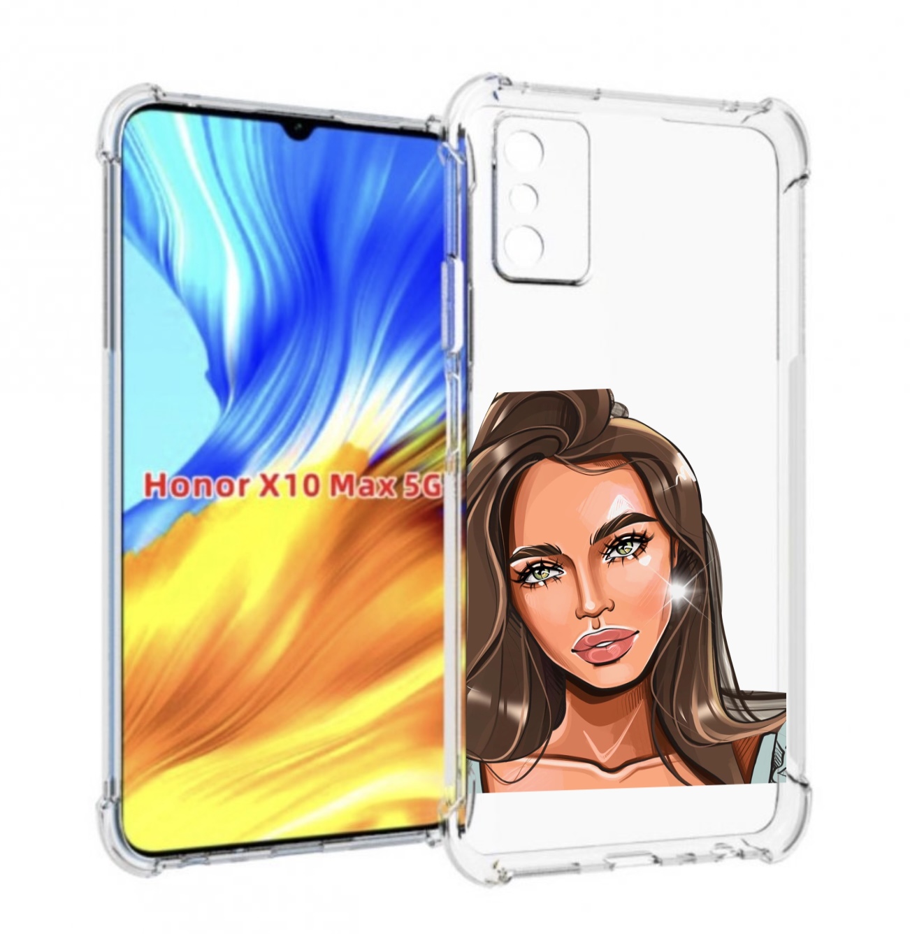 

Чехол MyPads Девушка-с-зелеными-глазами для Honor X10 Max, Прозрачный, Tocco