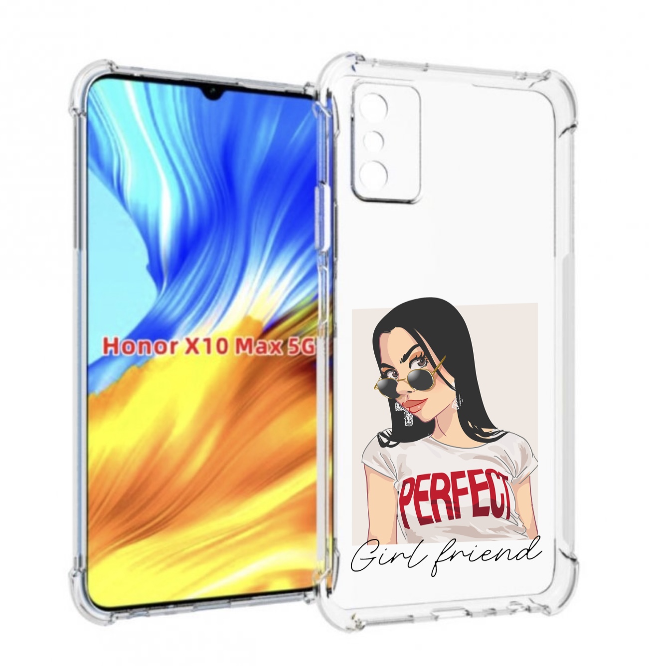 

Чехол MyPads Девушка-с-сережками женский для Honor X10 Max, Прозрачный, Tocco