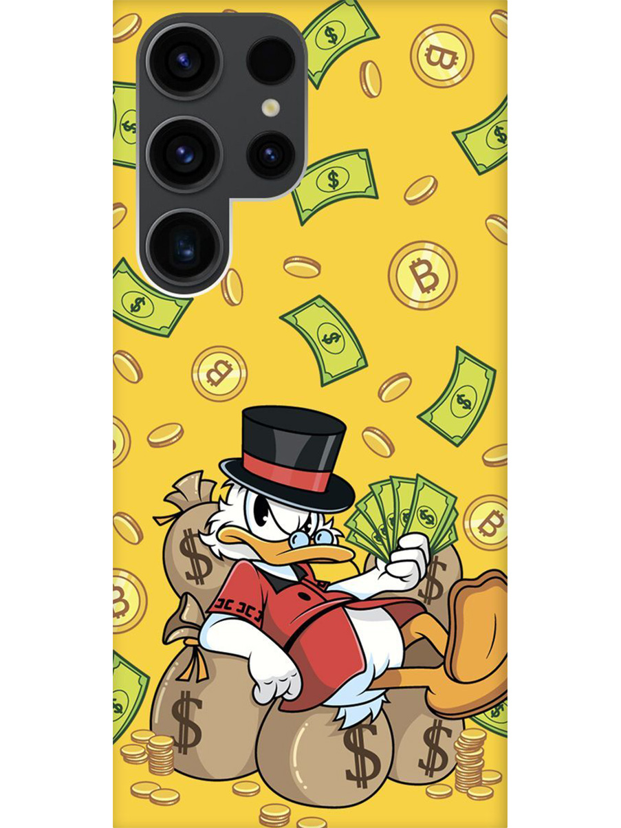 

Силиконовый чехол на Samsung Galaxy S23 Ultra с принтом "Богатый Скрудж" матовый желтый, Желтый;прозрачный;белый;зеленый, 767959471