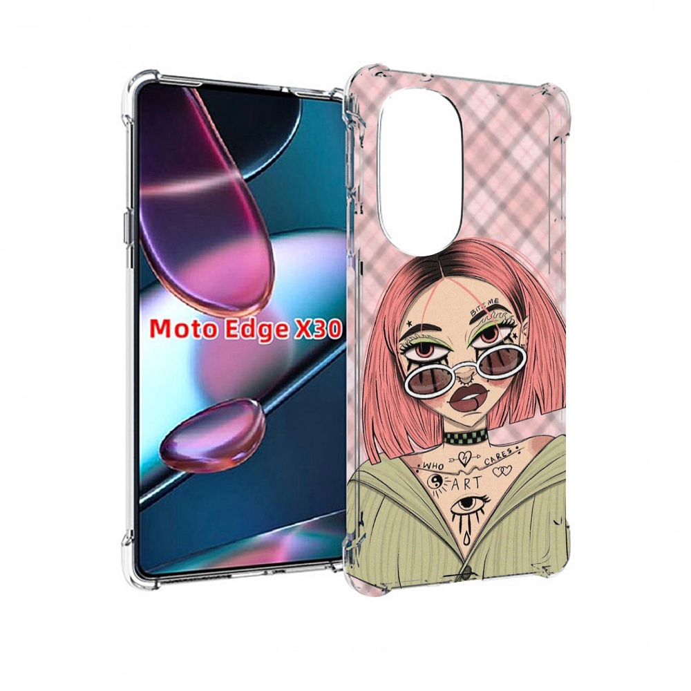 

Чехол MyPads бунтарка-девочка для Motorola Moto Edge X30, Прозрачный, Tocco
