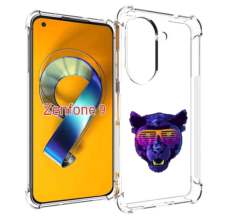 

Чехол MyPads фиолетовая пума в очках для Asus Zenfone 9 (AI2202), Прозрачный, Tocco