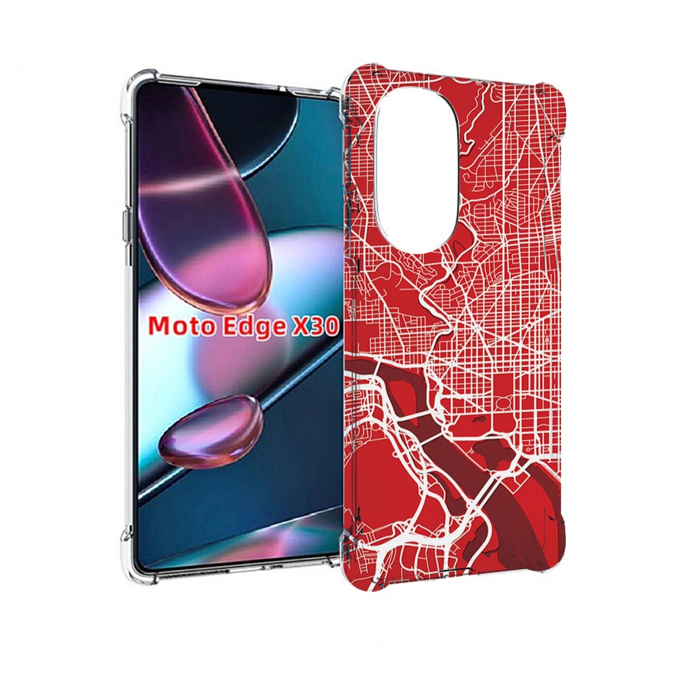 

Чехол MyPads векторная-карта для Motorola Moto Edge X30, Прозрачный, Tocco