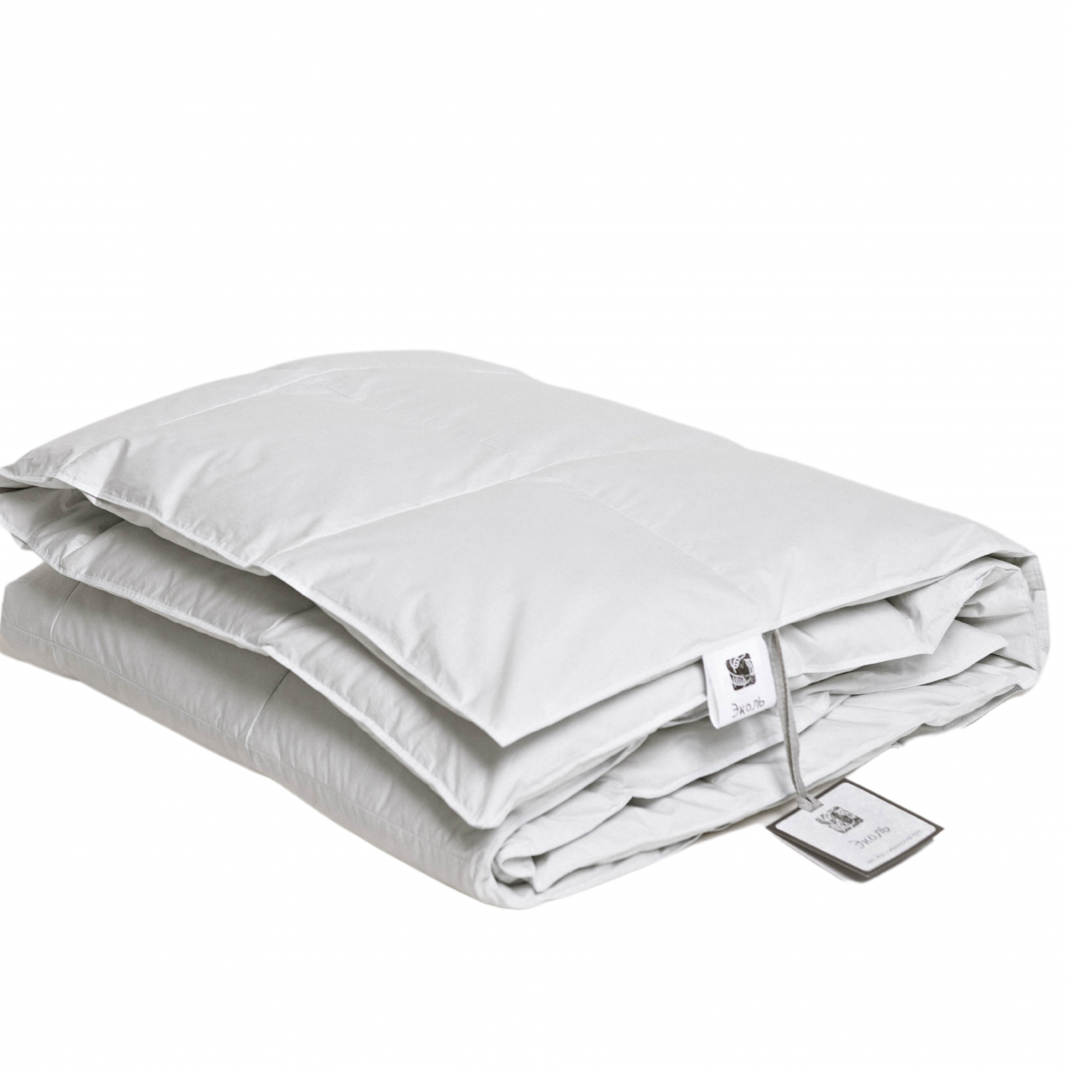 Одеяло пуховое BelPol «ЭКОЛЬ серый пух» 150х200 теплое