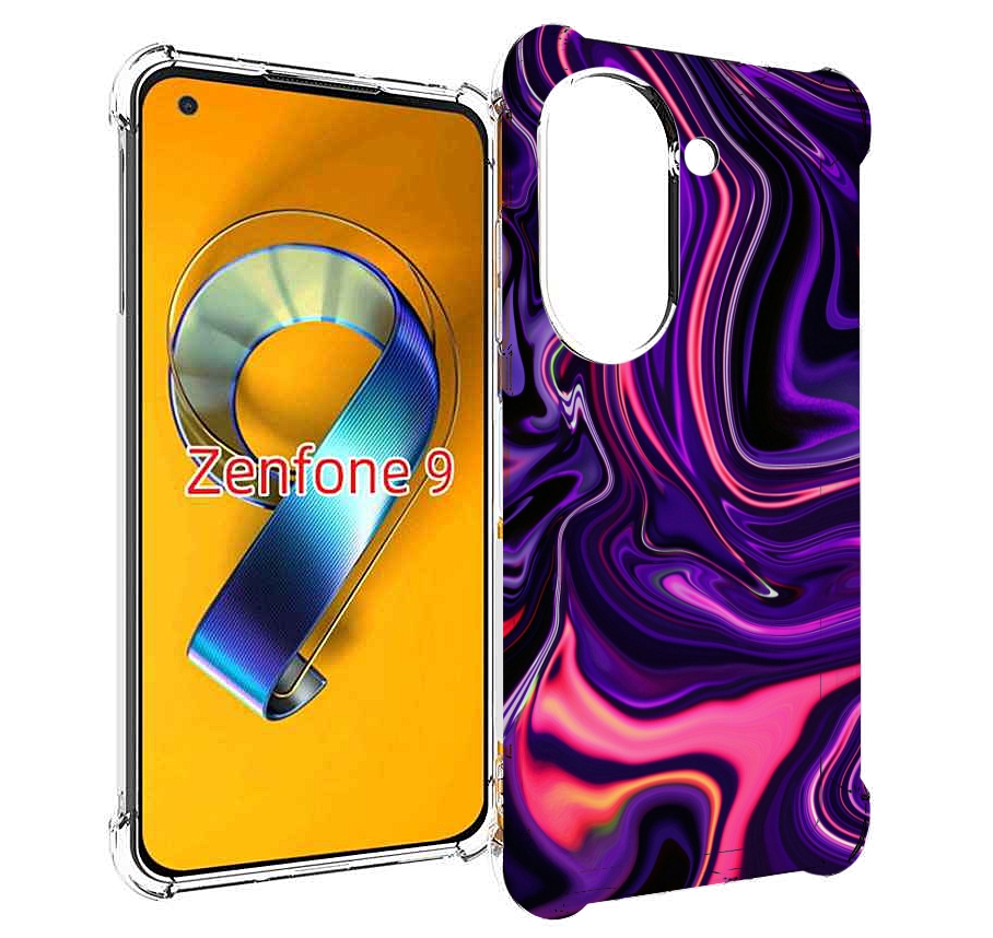 

Чехол MyPads фиолетовые краски для Asus Zenfone 9 (AI2202), Прозрачный, Tocco