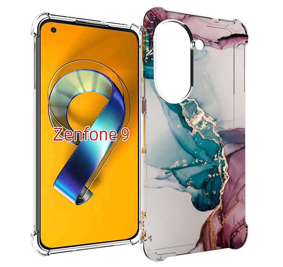 

Чехол MyPads фиолетовый синий краски для Asus Zenfone 9 (AI2202), Прозрачный, Tocco