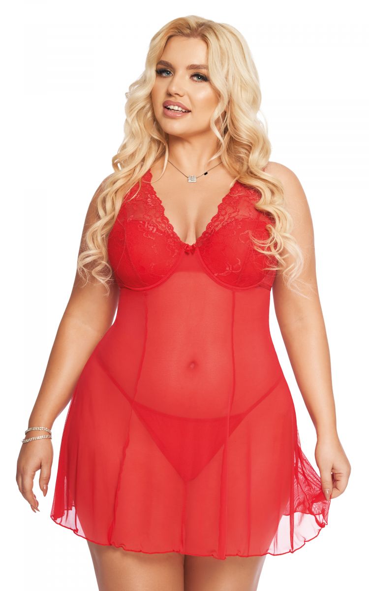 

Сорочка Obsessive Berta полупрозрачная р-р L-XL, Черный