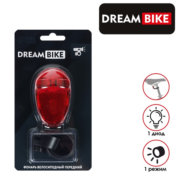 

Велосипедные фонари Dream Bike задний, 1 диод, 1 режим, Красный, JY-399T-1