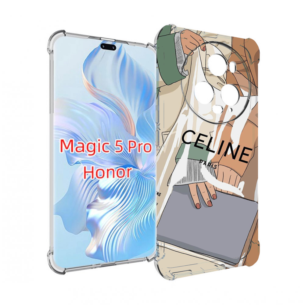 Чехол MyPads пакет-келин-париж женский для Honor Magic 5 Pro противоударный