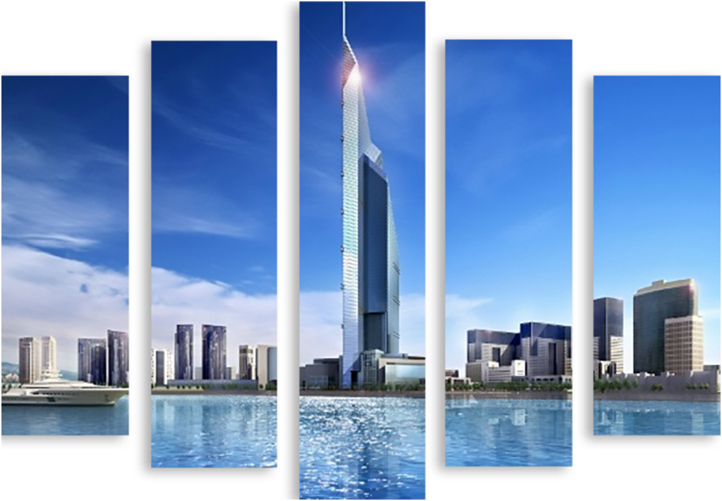 

Картина модульная на холсте Модулка Солнечный Дубай 90x70 см, 3080