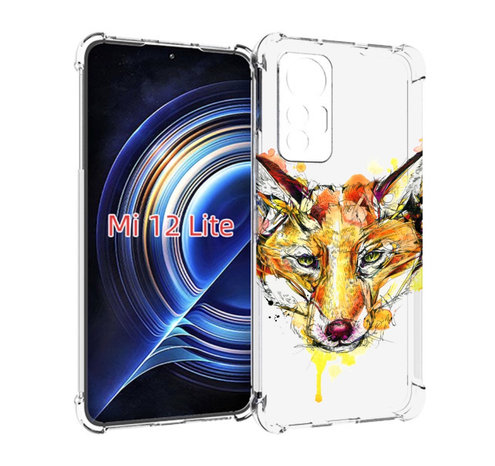 

Чехол MyPads Акварельная лиса для Xiaomi 12 Lite, Прозрачный, Tocco