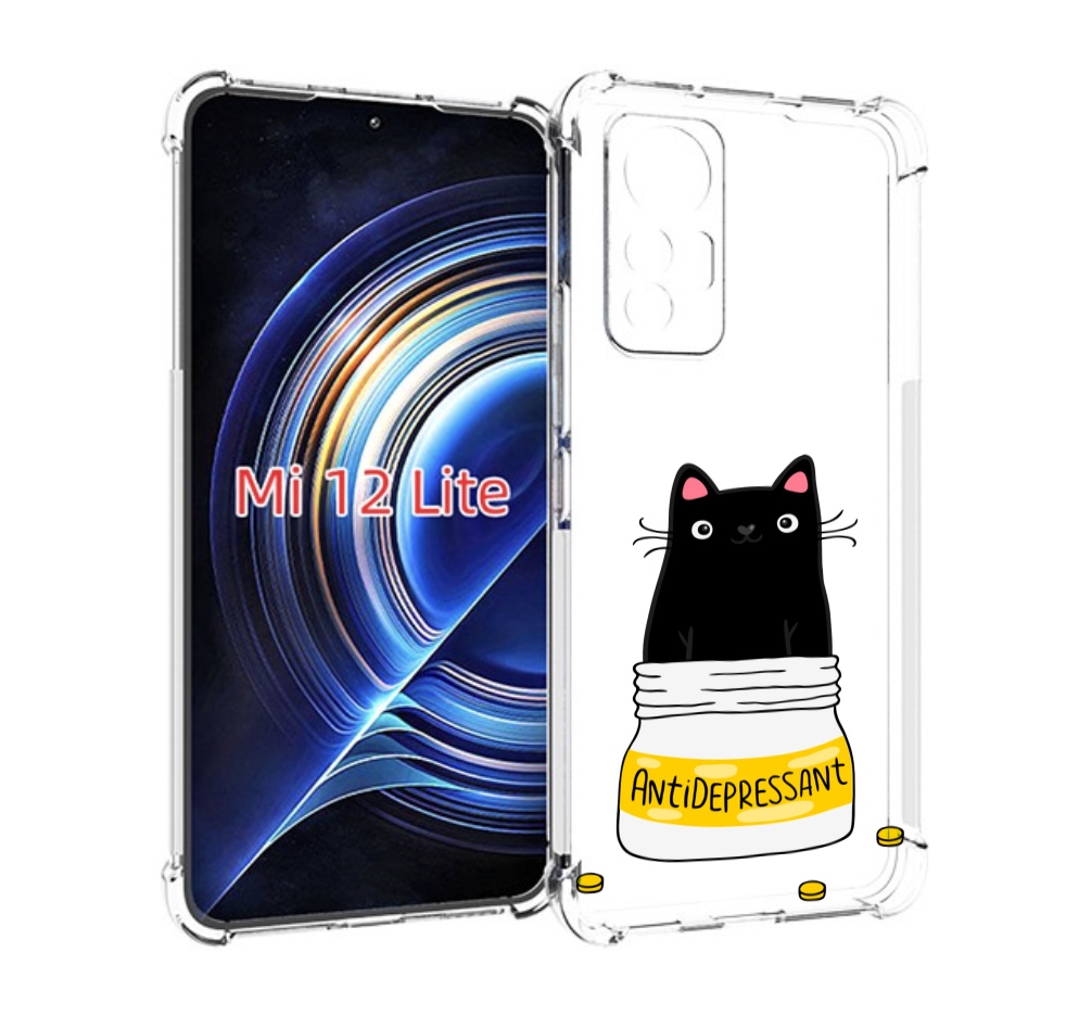 

Чехол MyPads Антидеприсан для Xiaomi 12 Lite, Прозрачный, Tocco