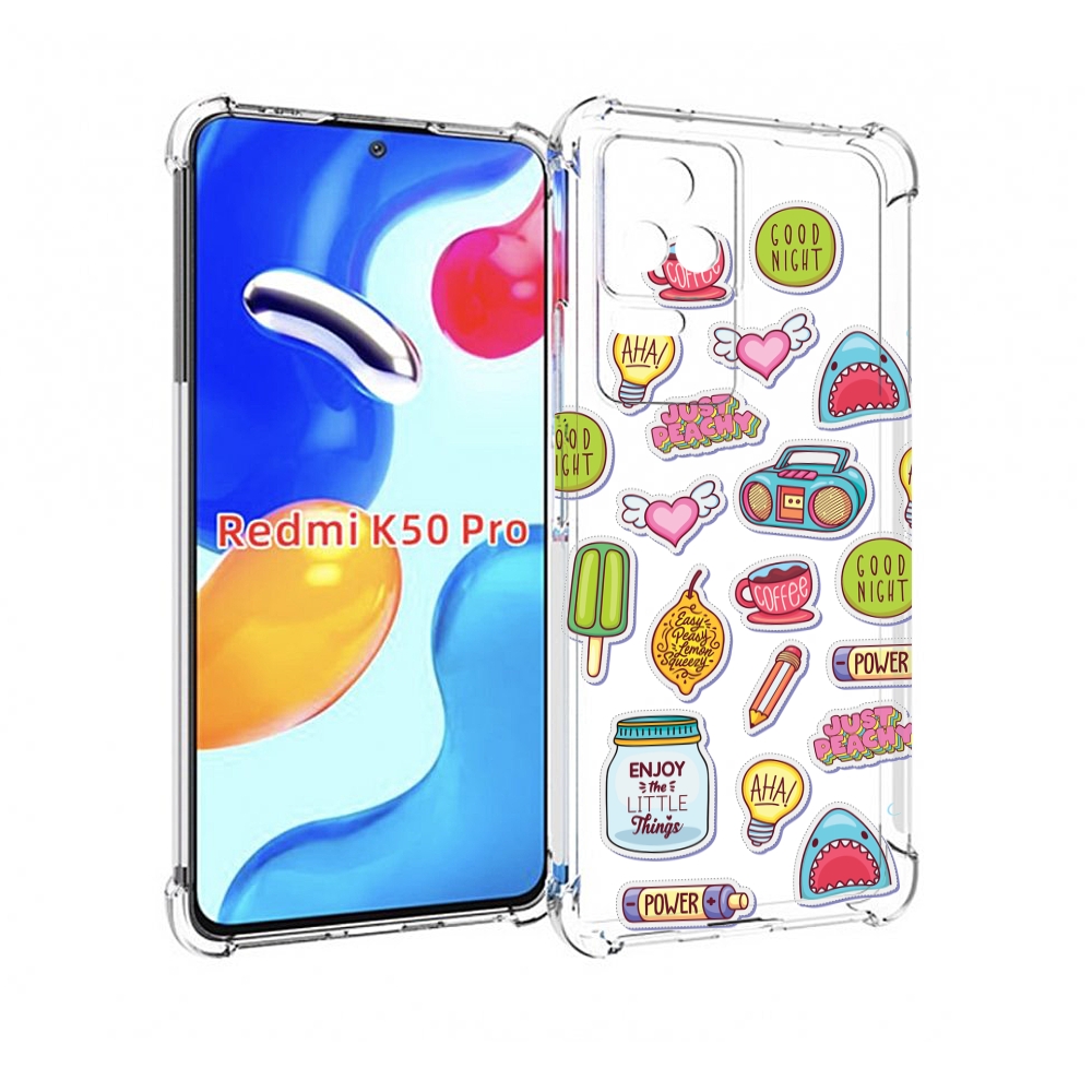 

Чехол MyPads стикер-пак для Xiaomi Redmi K50 / K50 Pro, Прозрачный, Tocco