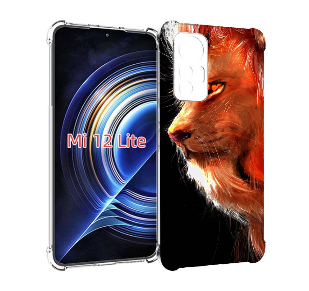 

Чехол MyPads Арт-рисунок-льва мужской для Xiaomi 12 Lite, Прозрачный, Tocco