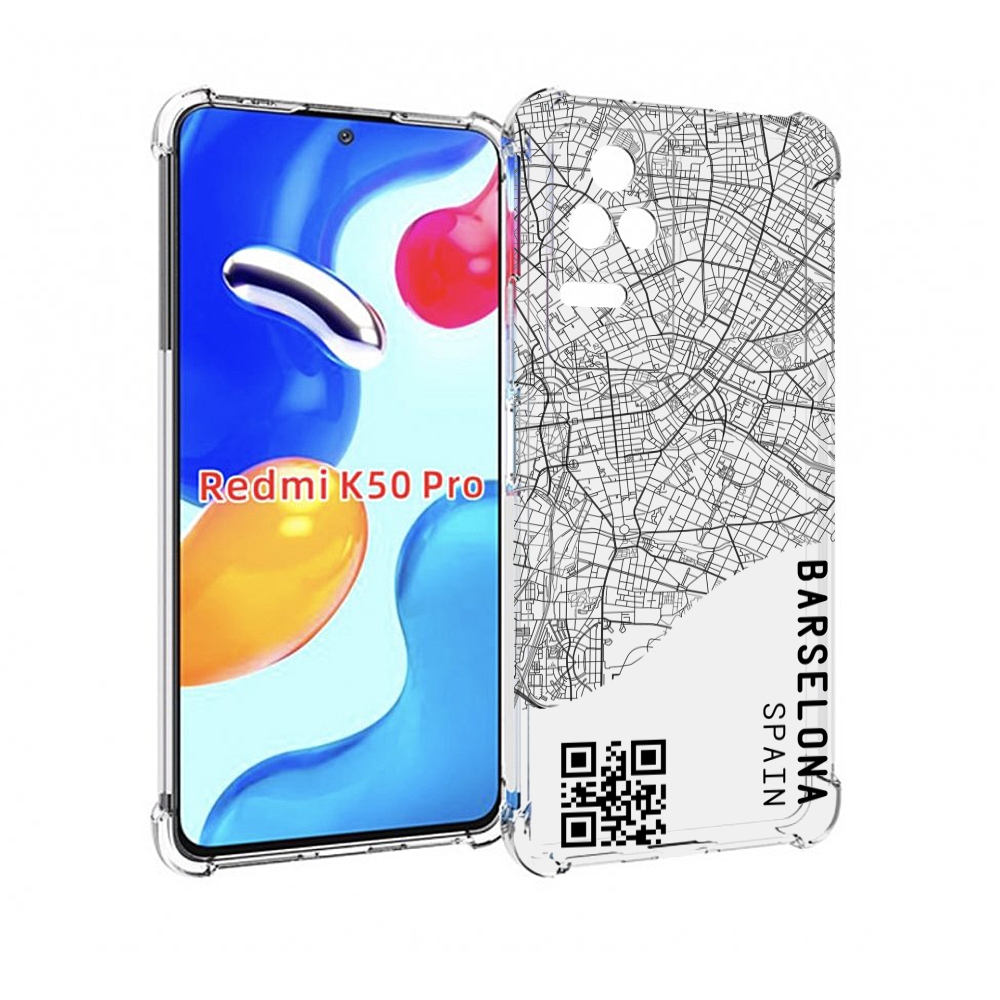 

Чехол MyPads схема-барселона для Xiaomi Redmi K50/K50 Pro, Прозрачный, Tocco