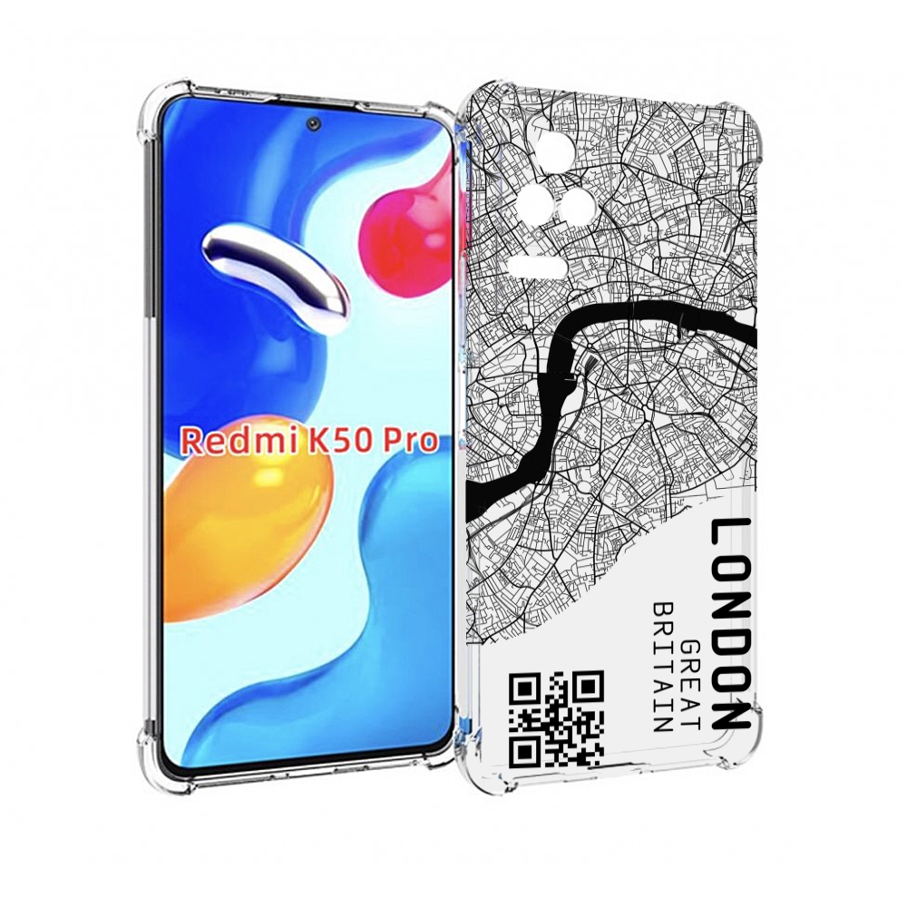 

Чехол MyPads схема-лондон для Xiaomi Redmi K50 / K50 Pro, Прозрачный, Tocco