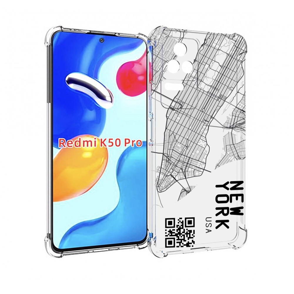 

Чехол MyPads схема-нью-йорк для Xiaomi Redmi K50 / K50 Pro, Прозрачный, Tocco