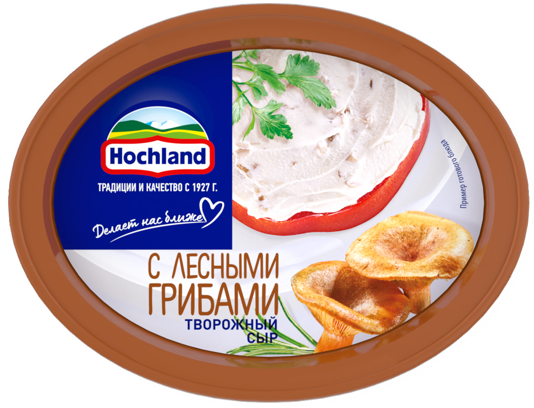 

Сыр творожный Hochland с лесными грибами, 60%, 140 г