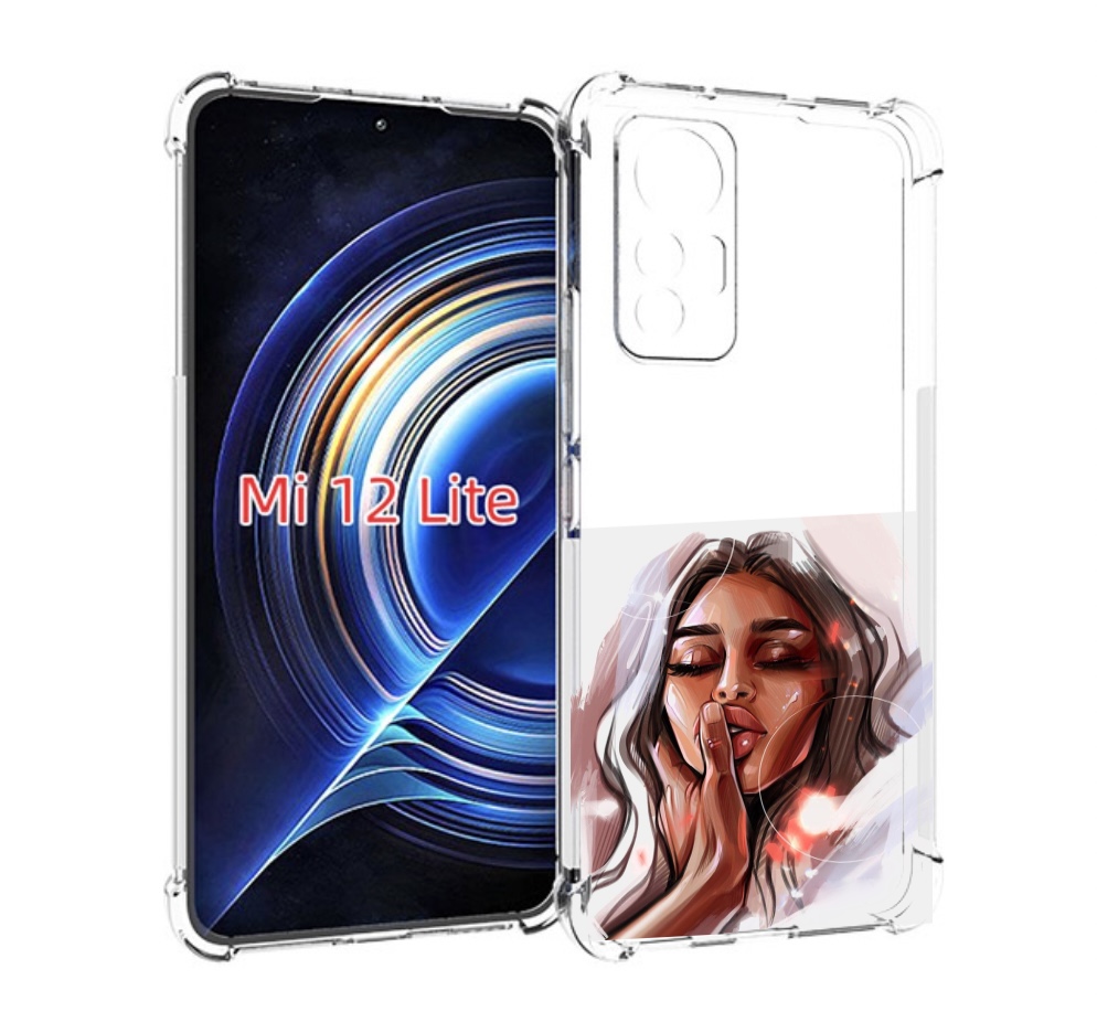 

Чехол MyPads Большие-губы женский для Xiaomi 12 Lite, Прозрачный, Tocco