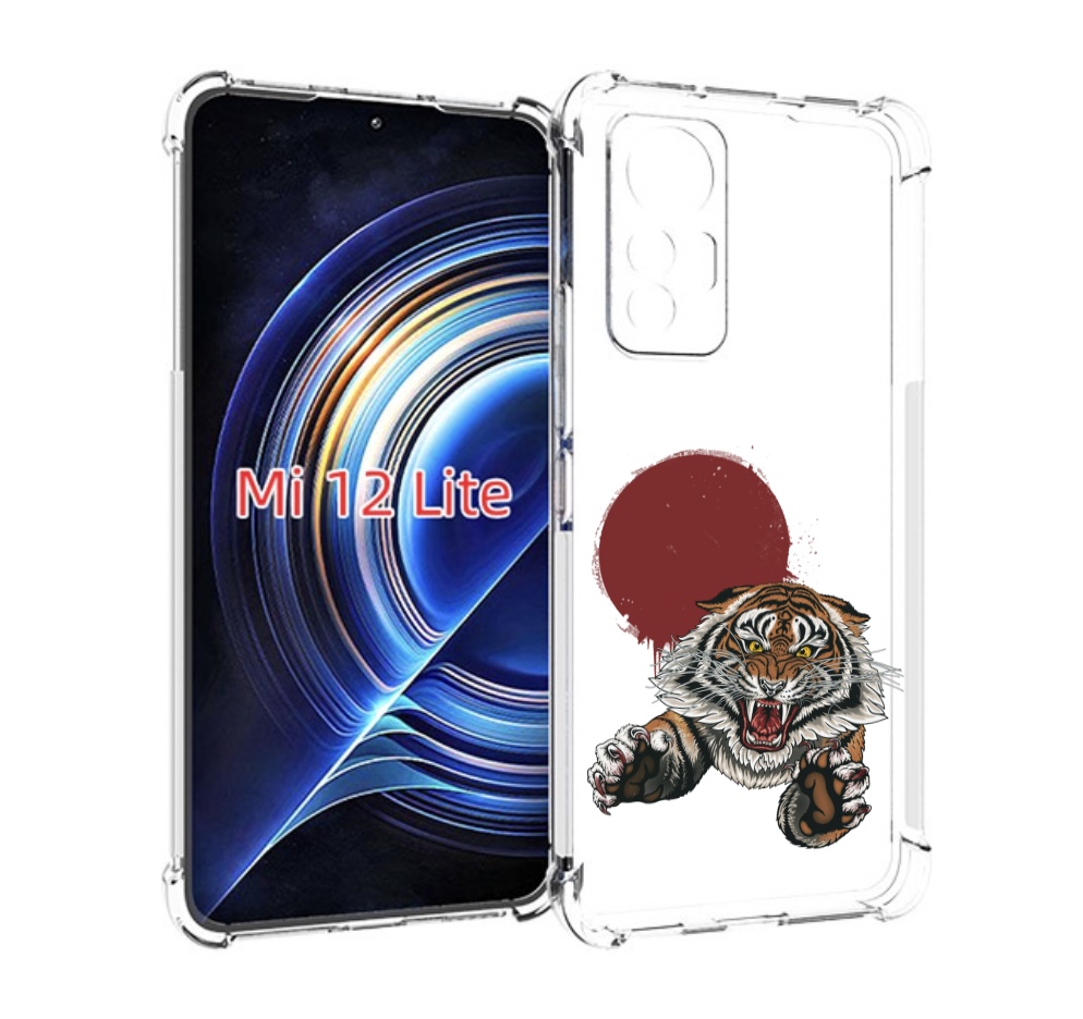 

Чехол MyPads Бросок тигра для Xiaomi 12 Lite, Прозрачный, Tocco
