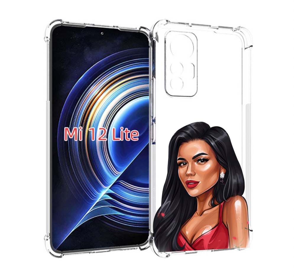 

Чехол MyPads Брюнетка-в-красном-платье для Xiaomi 12 Lite, Прозрачный, Tocco
