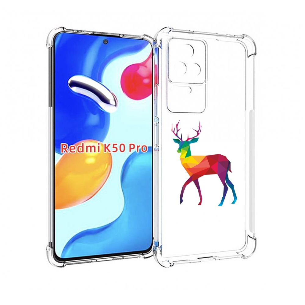 

Чехол MyPads геометрический олень для Xiaomi Redmi K50 / K50 Pro, Прозрачный, Tocco