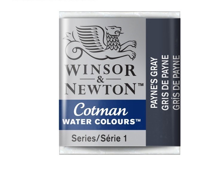 фото Акварель winsor&newton cotman в кювете серый пейна