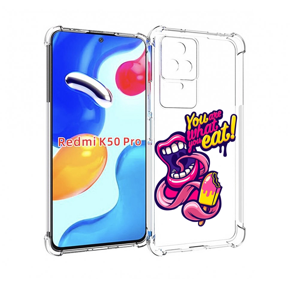 

Чехол MyPads ты-то-что-ты-ешь для Xiaomi Redmi K50 / K50 Pro, Прозрачный, Tocco