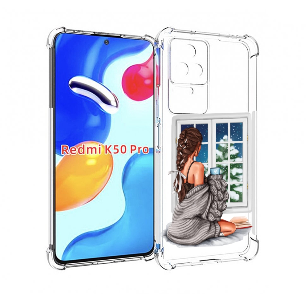 Чехол MyPads уютное-зимнее-окно женский для Xiaomi Redmi K50 / K50 Pro