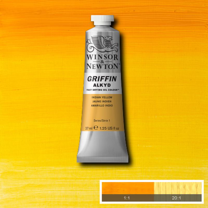 фото Алкидная краска winsor & newton "griffin" 37 мл индийский желтый winsor&newton