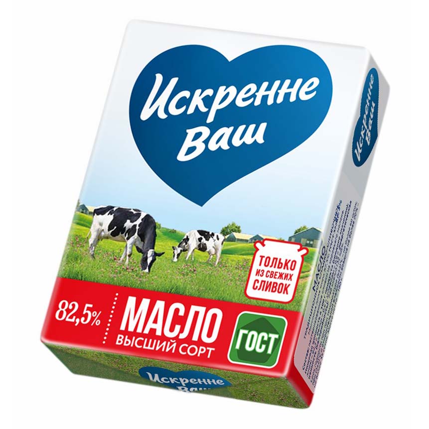 фото Масло искренне ваш сладкосливочное 82.5 % 180 г