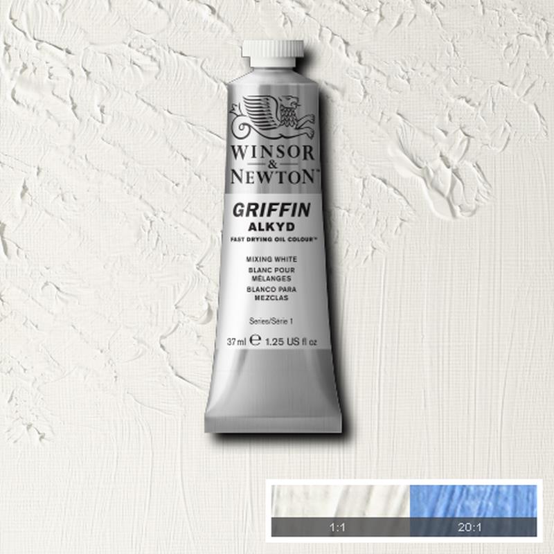 фото Алкидная краска winsor & newton "griffin" 37 мл белый смешанный winsor&newton