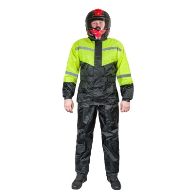 

МОТО ДОЖДЕВИК (КУРТКА+БРЮКИ) (Черно-зеленый, S)