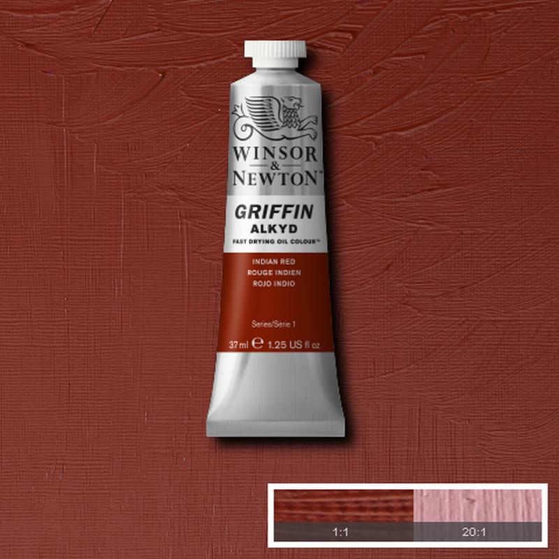 фото Алкидная краска winsor & newton "griffin" 37 мл индийский красный winsor&newton