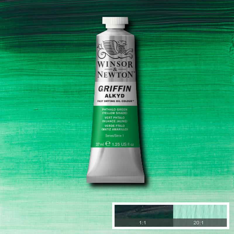 фото Алкидная краска winsor & newton "griffin" 37 мл желто-зеленый фтало winsor&newton