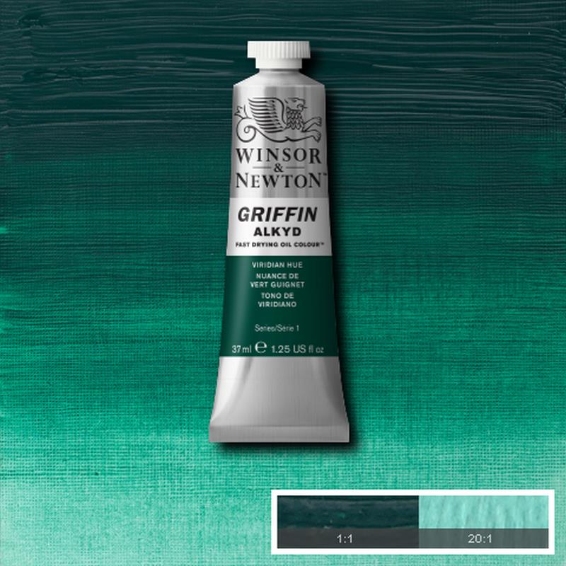фото Алкидная краска winsor & newton "griffin" 37 мл виридиан оттенок winsor&newton