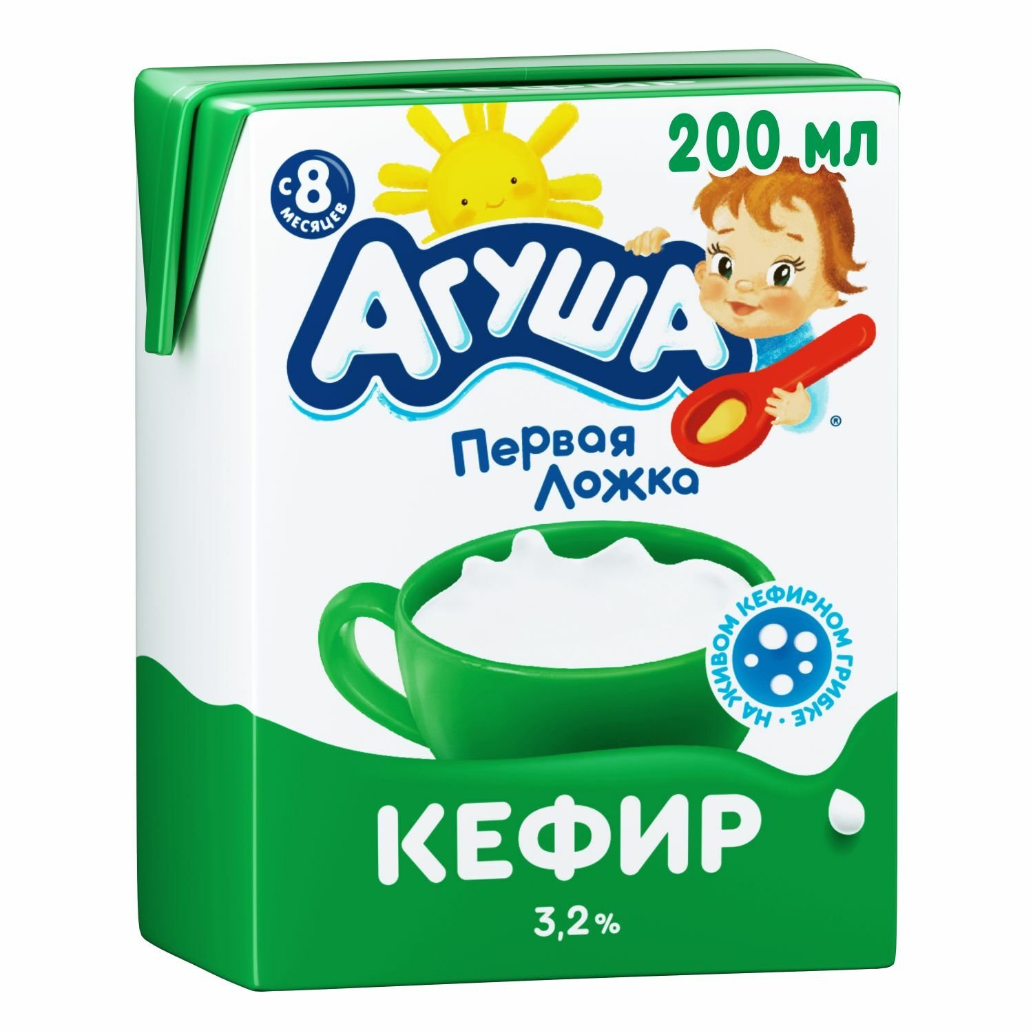 фото Кефир агуша детский 3.2% 200 г