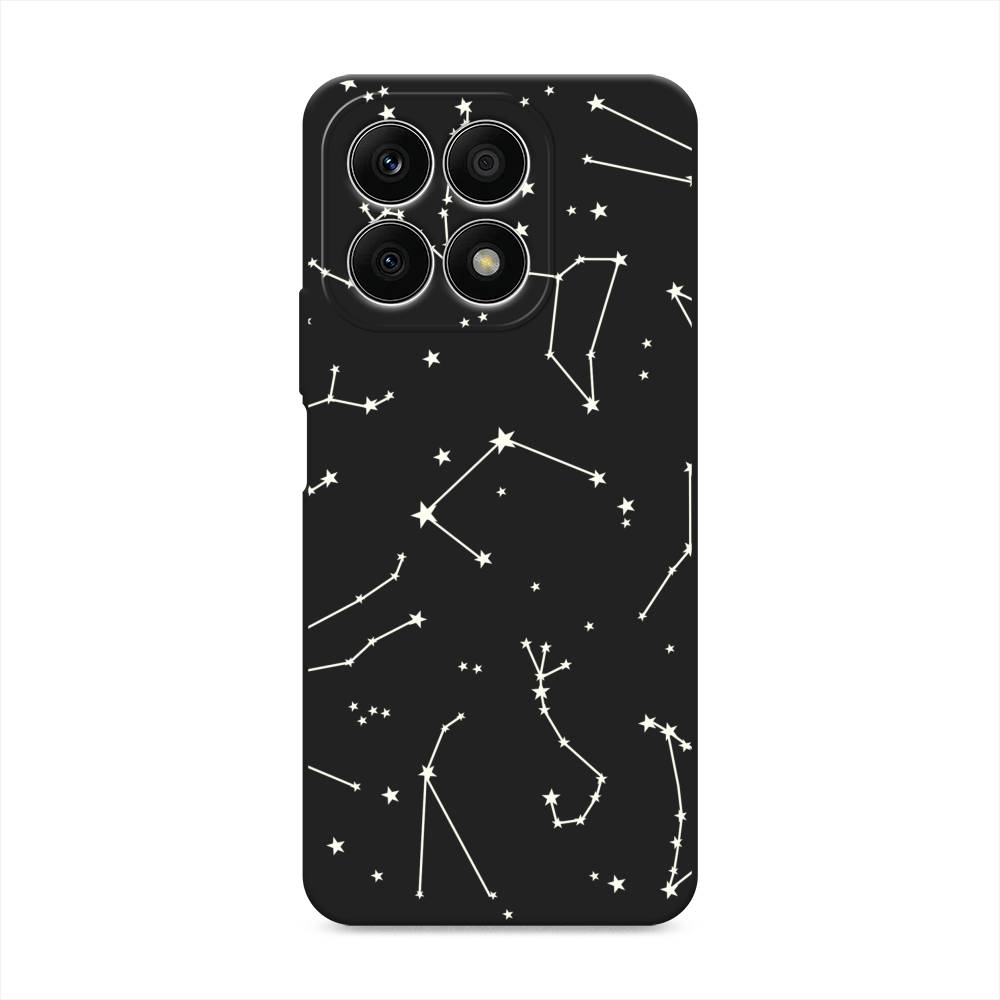 

Матовый силиконовый чехол "Созвездия" на Honor X8A, Черный