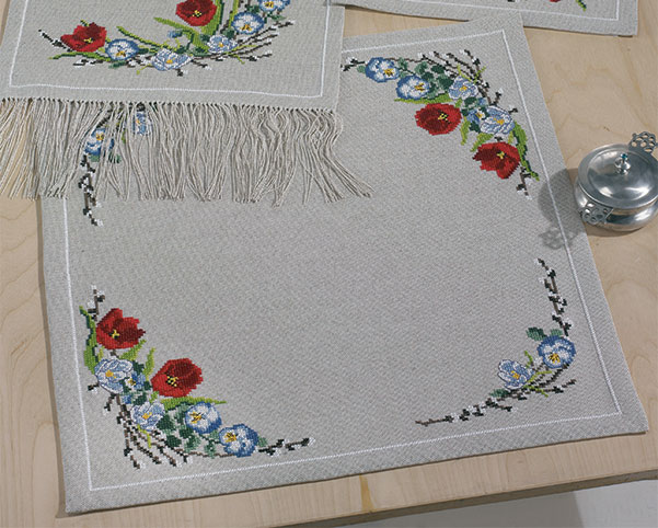 фото Набор для вышивания скатерти "весенние цветы", арт.27 2856 permin