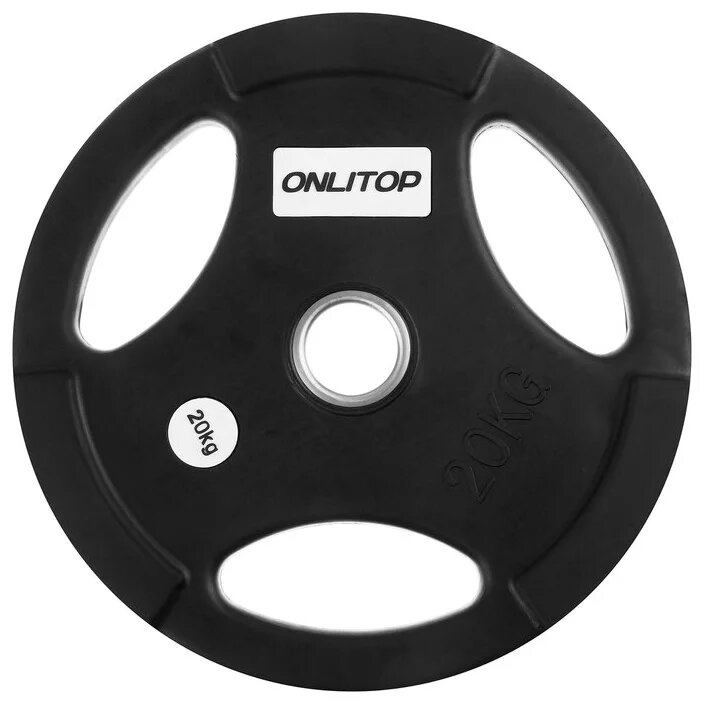 

Диск для штанги ONLITOP Oлимпийский 20 кг, 50 мм, Черный, Oлимпийский