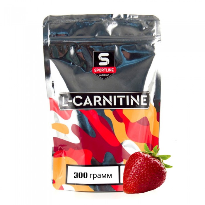Л-карнитин L-Carnitine Bag Sportline Nutrition 300 гр. клубника