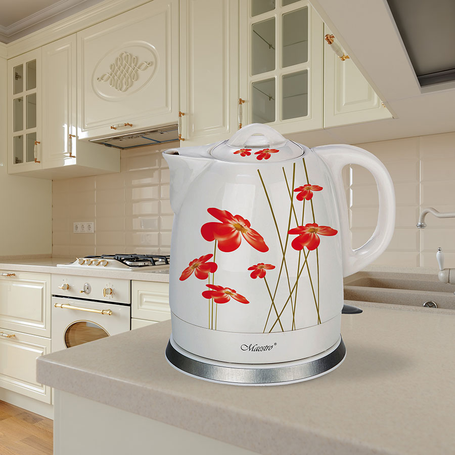 

Чайник электрический Maestro MR-066R FLOWERS 1.5 л белый, MR-066R FLOWERS