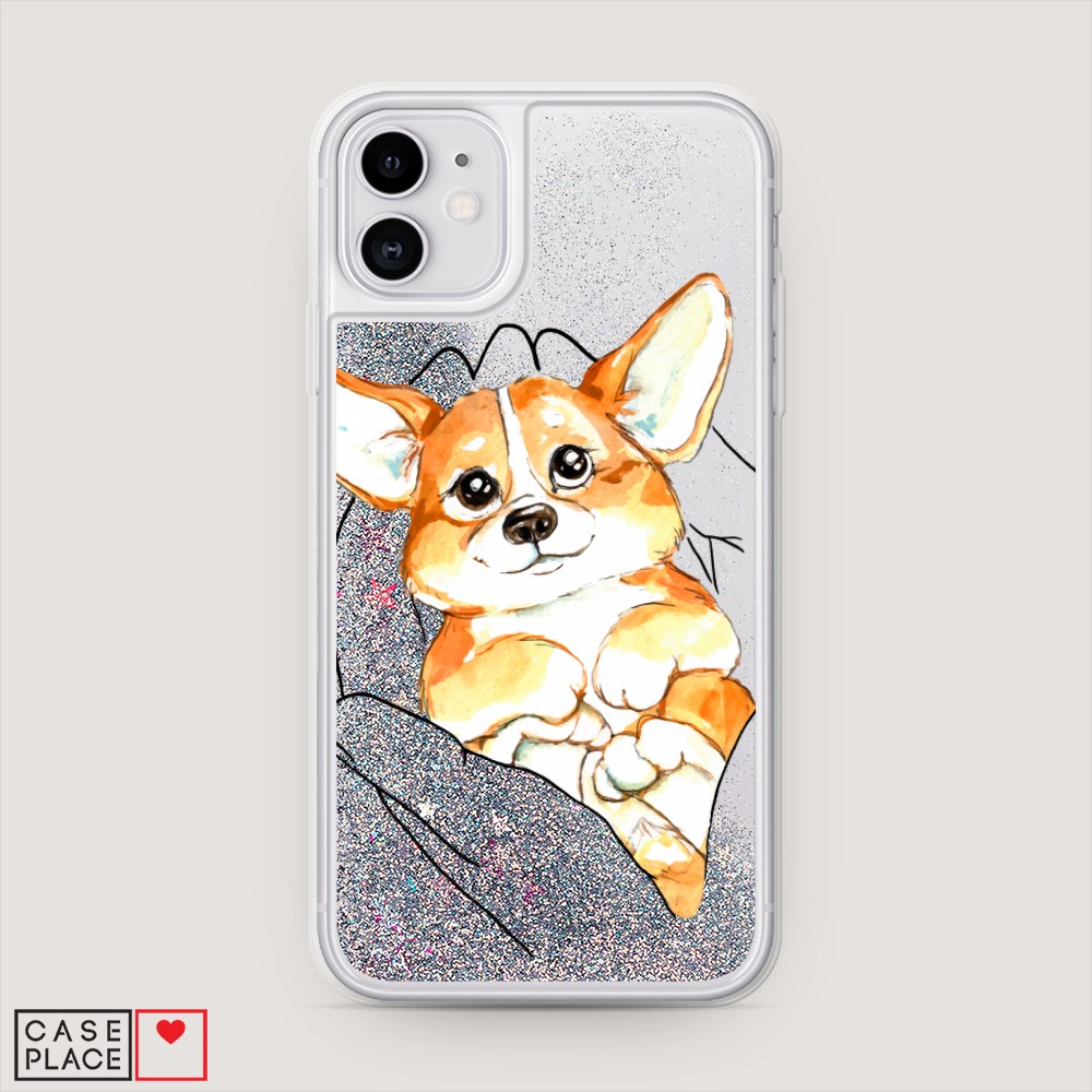 

Чехол Awog на Apple iPhone 11 / Айфон 11 "Корги в ладошках", Разноцветный, 12191-1
