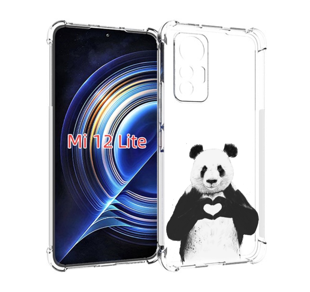 

Чехол MyPads Влюбленная панда для Xiaomi 12 Lite, Прозрачный, Tocco