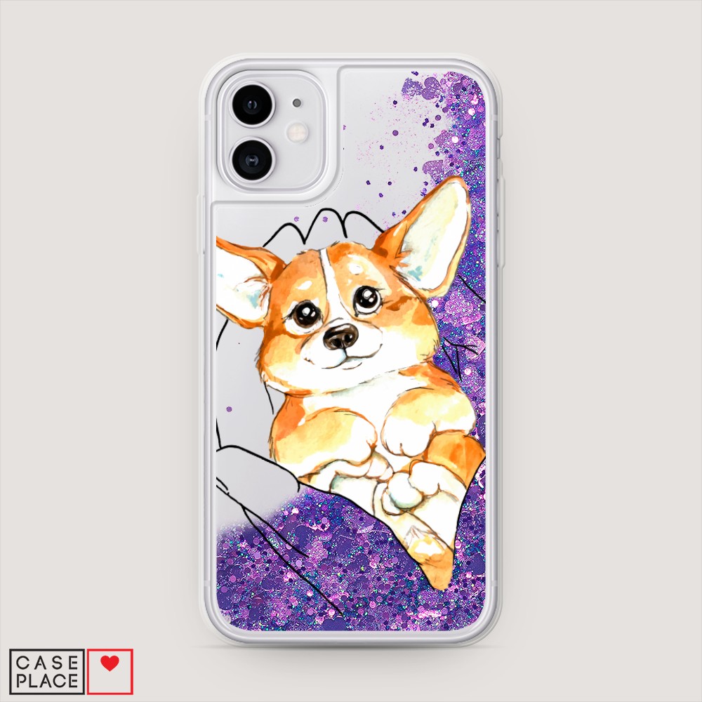 

Чехол Awog на Apple iPhone 11 / Айфон 11 "Корги в ладошках", Разноцветный, 12192-1