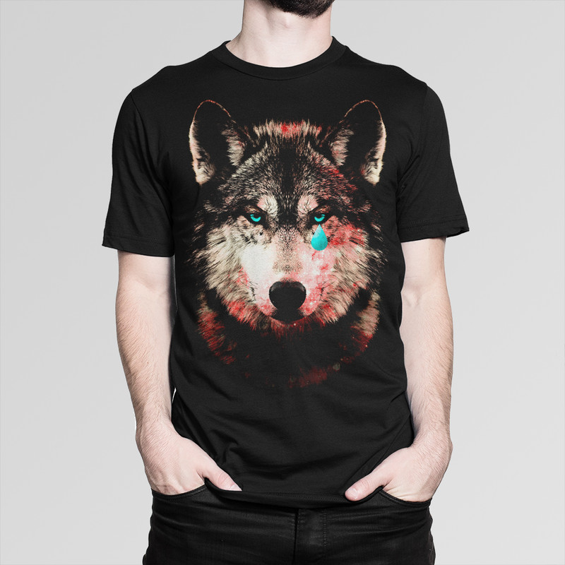 

Футболка мужская Dream Shirts Волк черная L, Черный, Волк