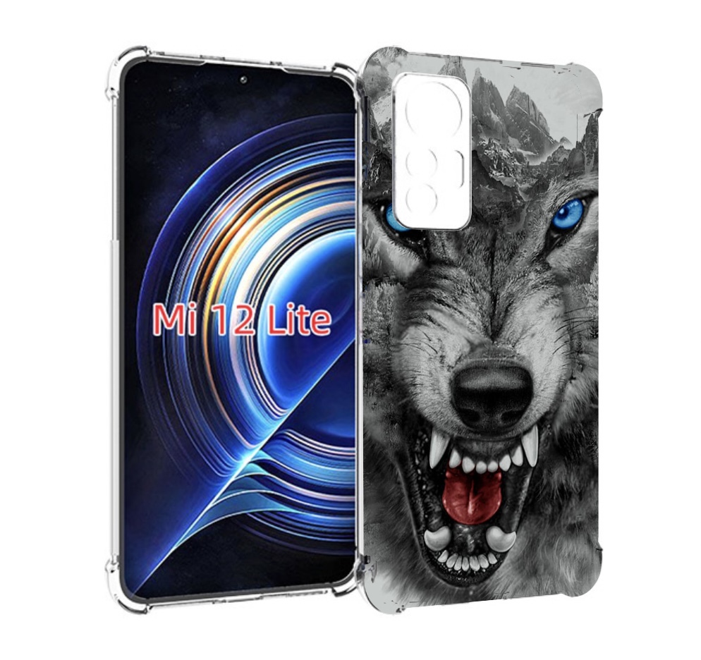 

Чехол MyPads Волк-частица мужской для Xiaomi 12 Lite, Прозрачный, Tocco