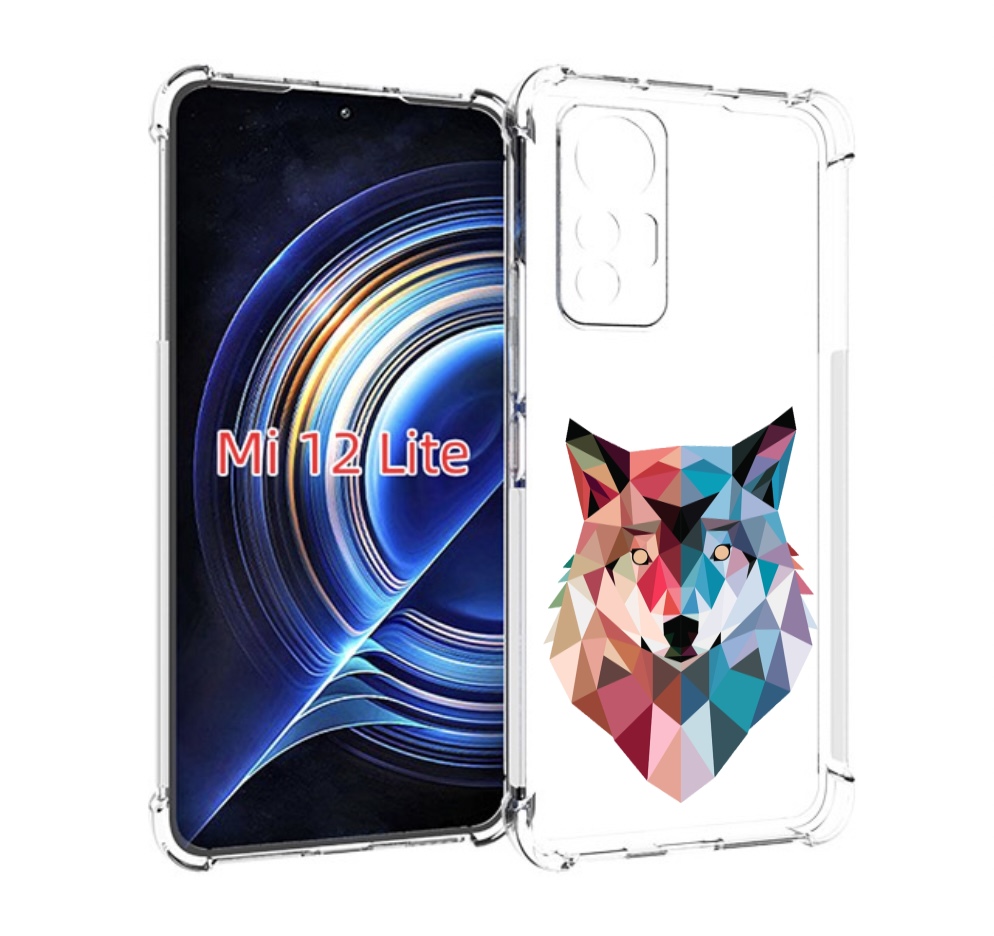 

Чехол MyPads Геометрический-волк для Xiaomi 12 Lite, Прозрачный, Tocco